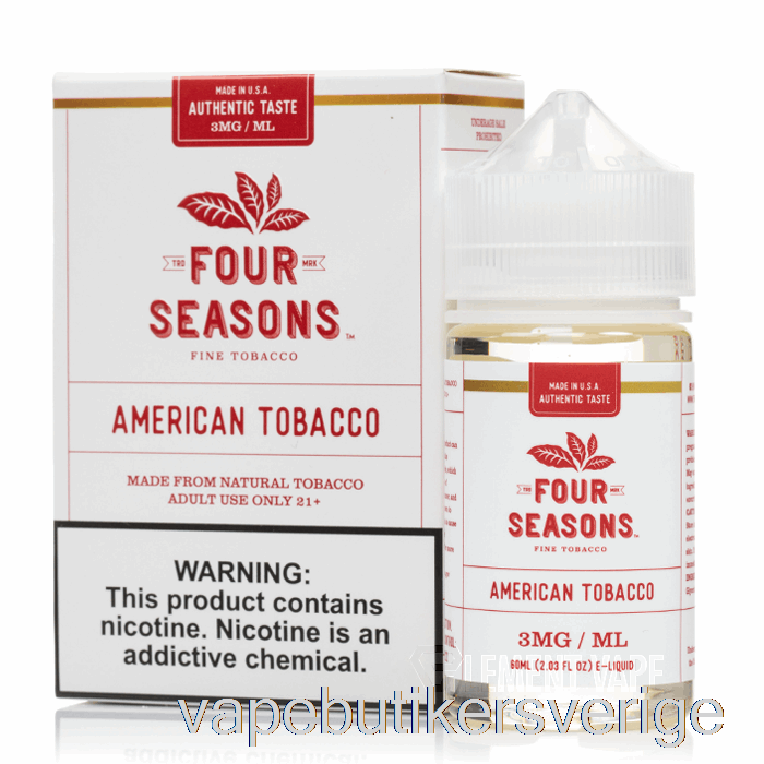 Vape Sverige Amerikansk Tobak - Fyra Säsonger - 60ml 3mg